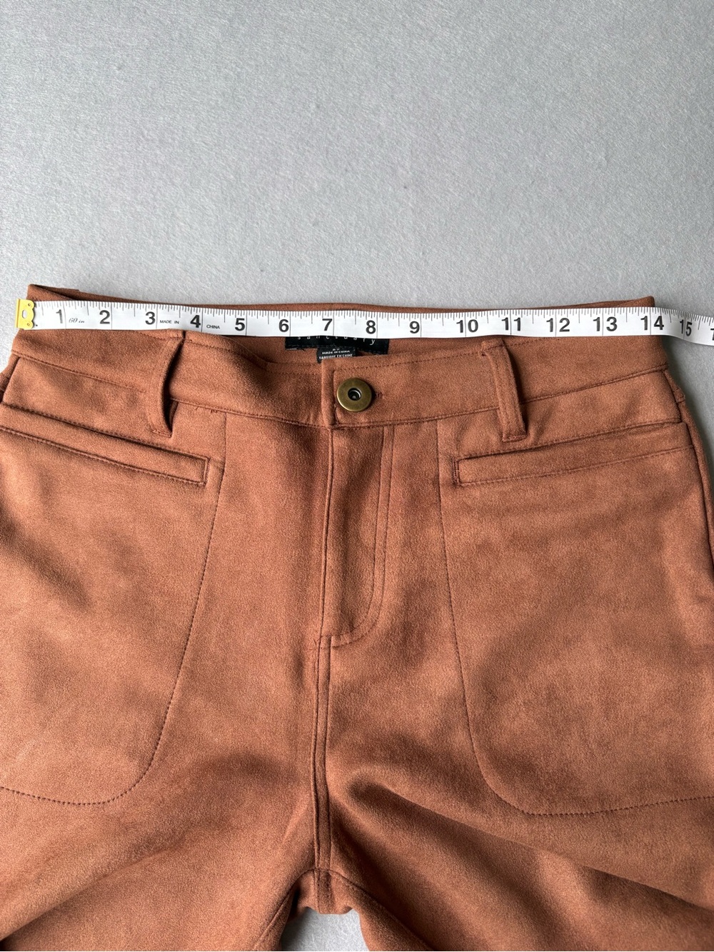 Sanctuary Sawyer Faux Suede Brown Bell Bottom Flare Pants Sz 27 Boho 70s Retro - Picture 10 of 10